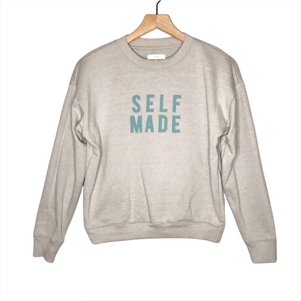 Common Threads Self Made Graphic Sweatshirt in Gray XS